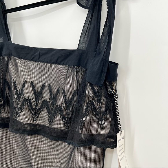 NWT St.Roche Cloud Top Floral Lace Blouse Top Tie Strap Layered Gothic 6 - Picture 5 of 10